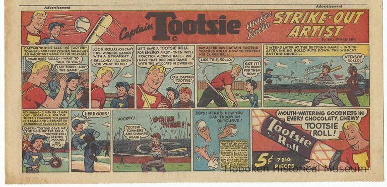 Captain Tootsie comic at bottom of front page