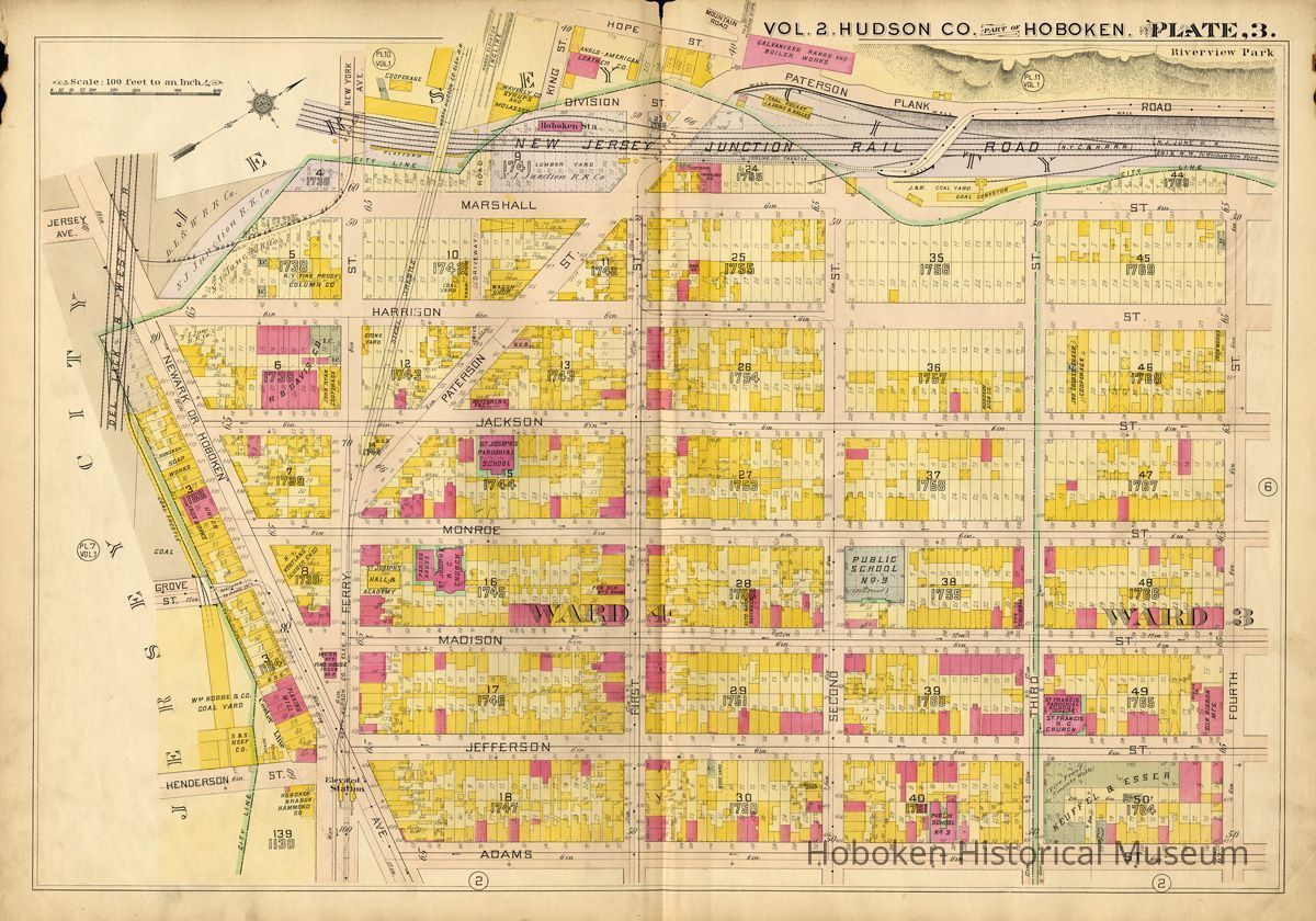 Hopkins Atlas 1909 plate three full map