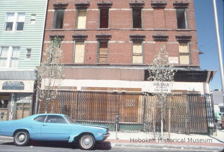 Color slide of buildings under renovation on or near First and Clinton Sts., Hoboken, ca. 1983-84. picture number 1