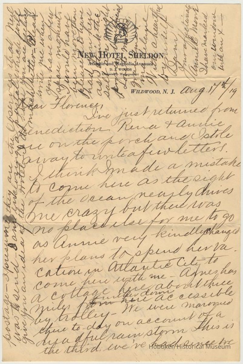 pg [1] with continuation of text from pg [2] and signature at top right