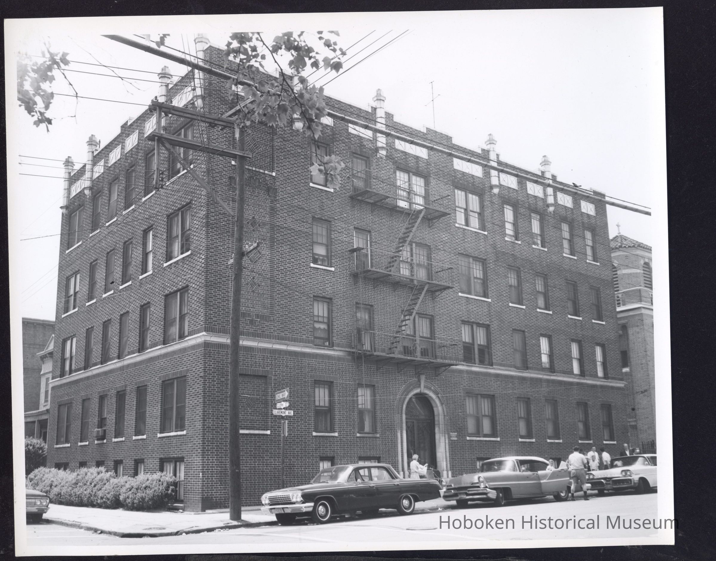 B&W photo of apartment building at 69-71 Claremont Avenue, Jersey City. picture number 1