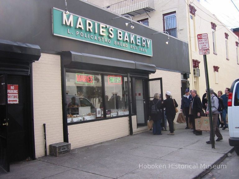 Digital copy of color photo of food tour members outside Marie's Bakery, 261 Second St., Hoboken, Oct. 18, 2003. picture number 1