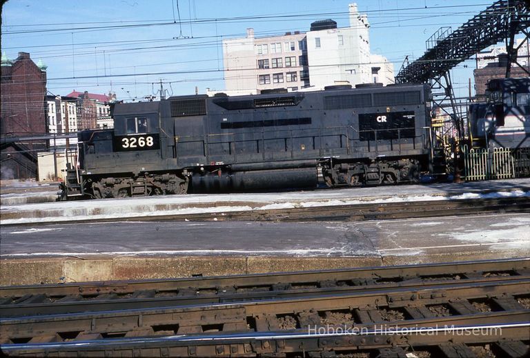 slide image: locomotive near Hoboken Terminal