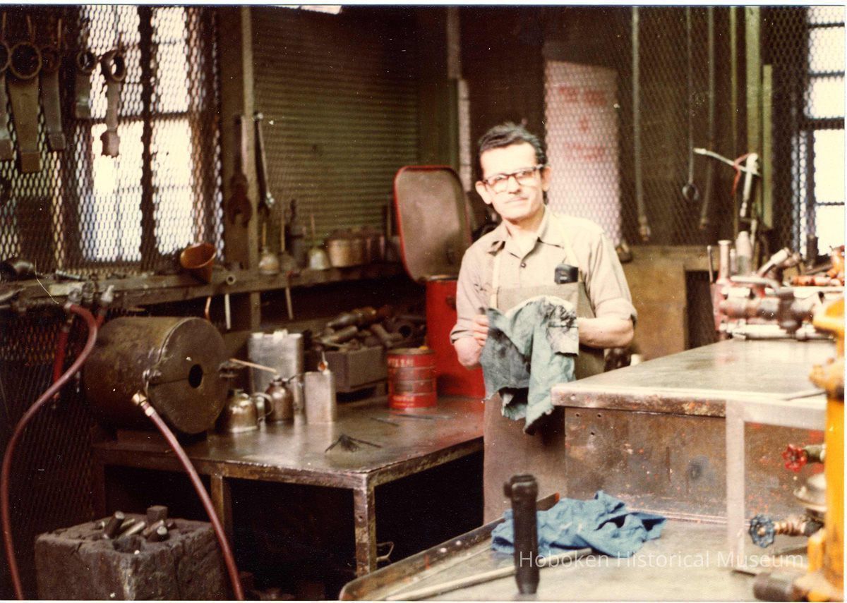 Digital scan of color photo of Bethlehem Steel Hoboken Shipyard, Hoboken, no date, circa 1970-1980. picture number 1