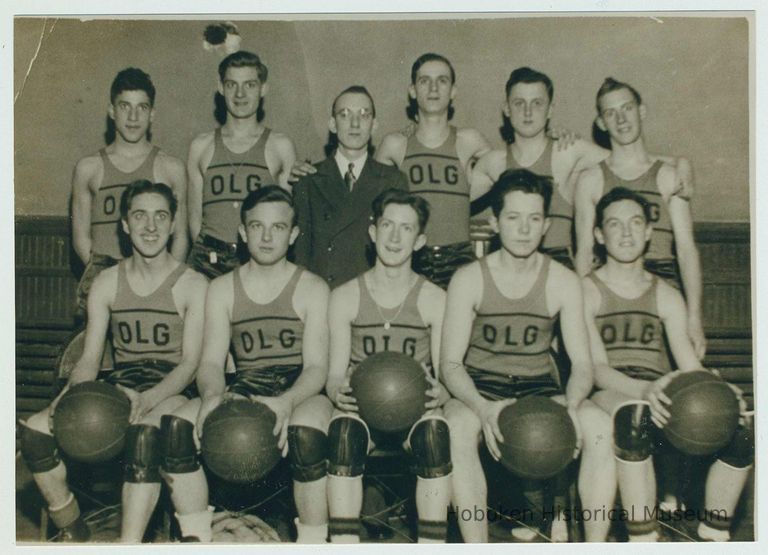 Our Lady of Grace basketball team, Hoboken, ca. 1938-1939.