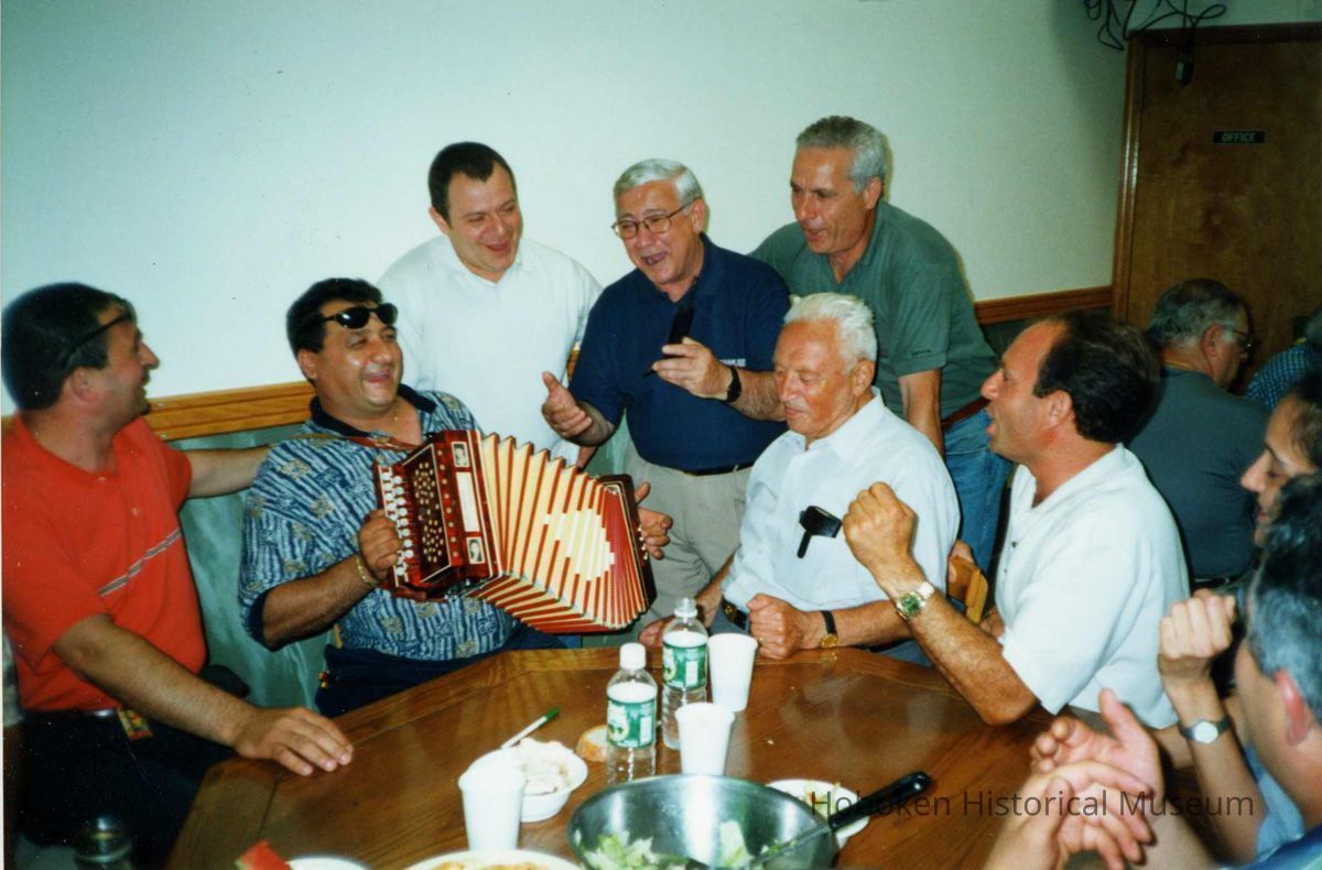 Color photo of the interior of the Monte San Giacomo Democratic Club, Inc. at 531 Adams St., during a Museum visit, Hoboken, July 9, 2000. picture number 1