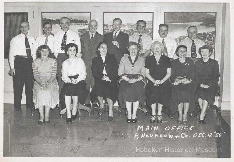 B+W photo of R. Neumann & Co. main office, Hoboken, December 12, 1950. picture number 1