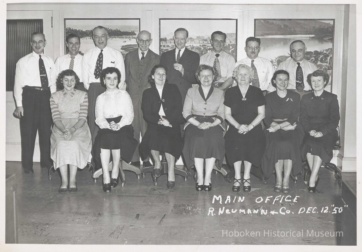 B+W photo of R. Neumann & Co. main office, Hoboken, December 12, 1950. picture number 1