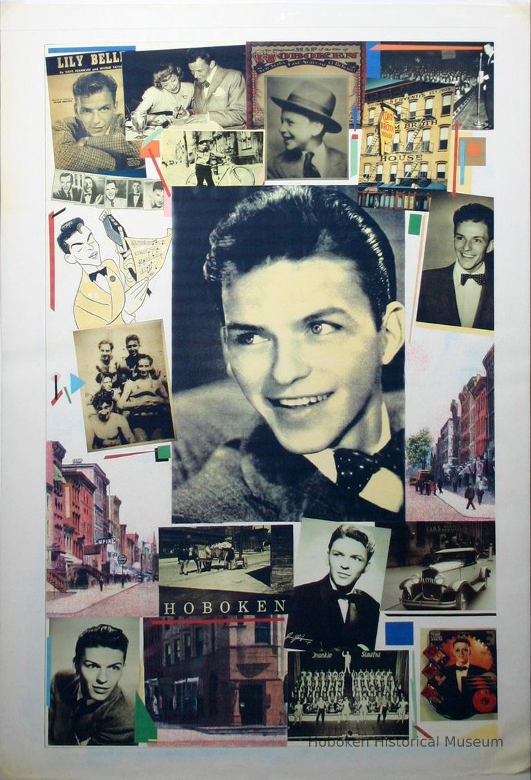 Tribute to Frank Sinatra, collage of photos, sheet music and other materials created by Jim Hans, Hoboken, circa 1995-2000. picture number 1