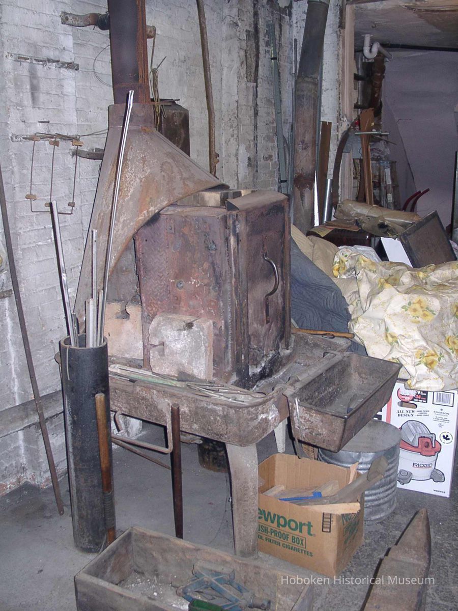 Digital image of the garage that was used by the Kostelecky family business for carriage and automobile work, 218 Bloomfield St., Hoboken, June, 2004. picture number 1