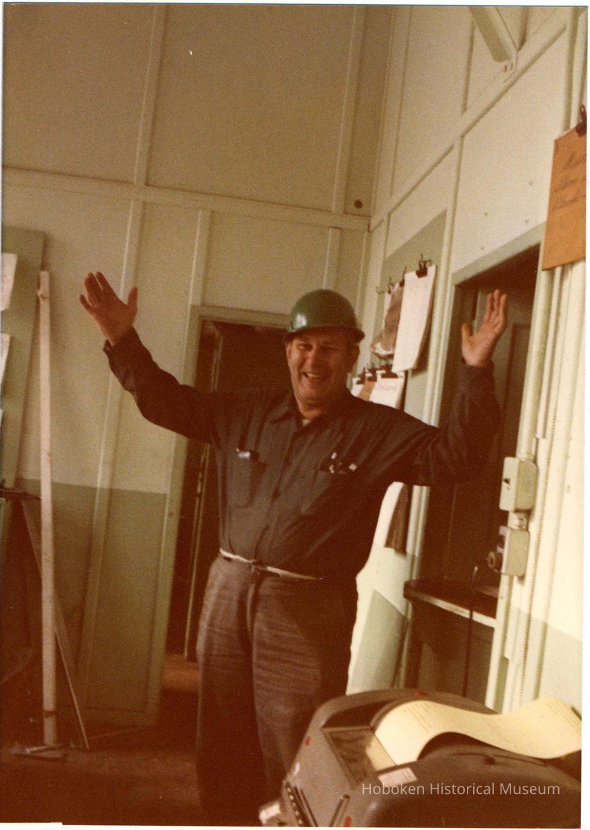 Digital scan of color photo of Bethlehem Steel Hoboken Shipyard, Hoboken, no date, circa 1970-1980. picture number 1