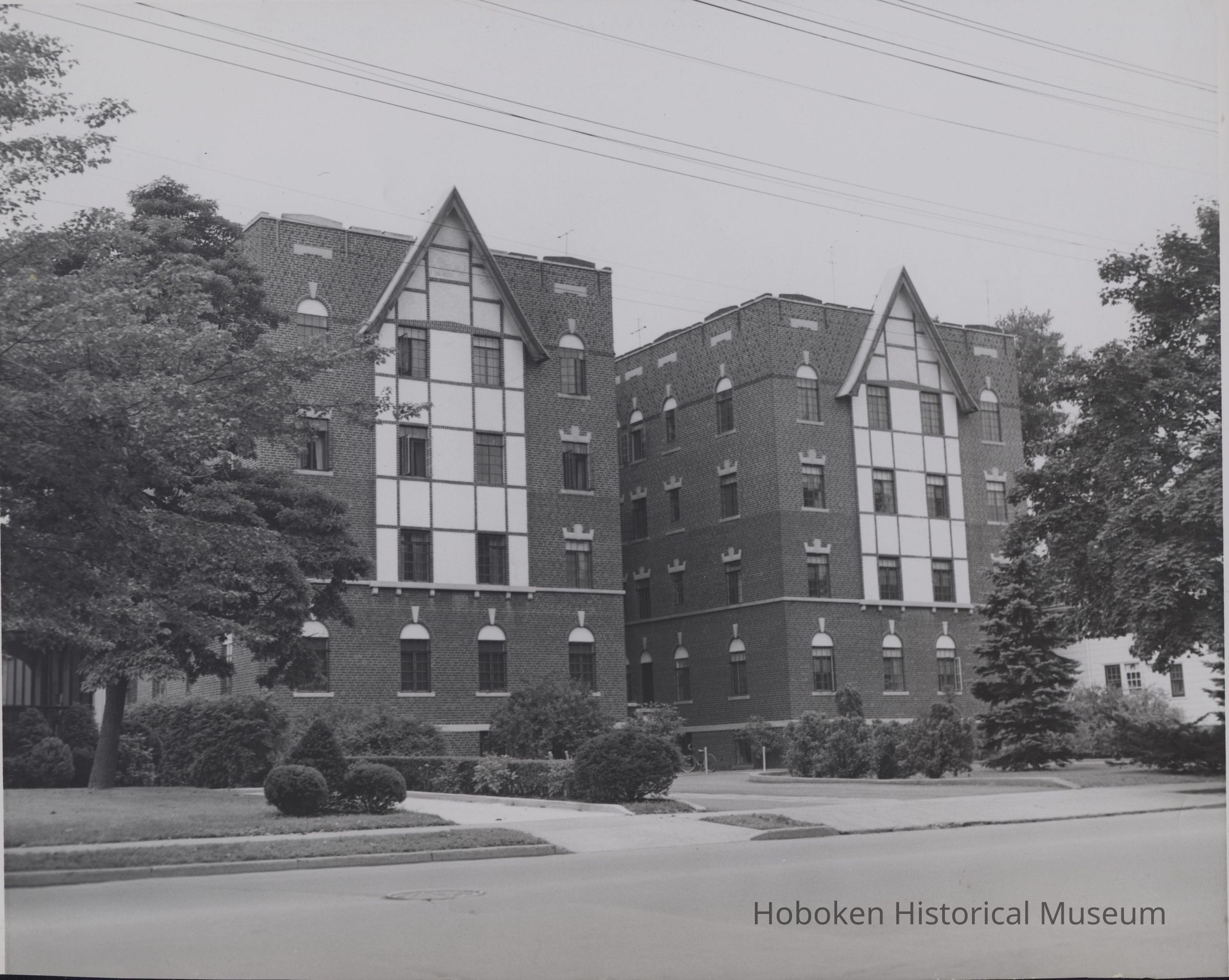 B&W photo of apartment building at 55 Passaic Avenue, Passaic. picture number 1