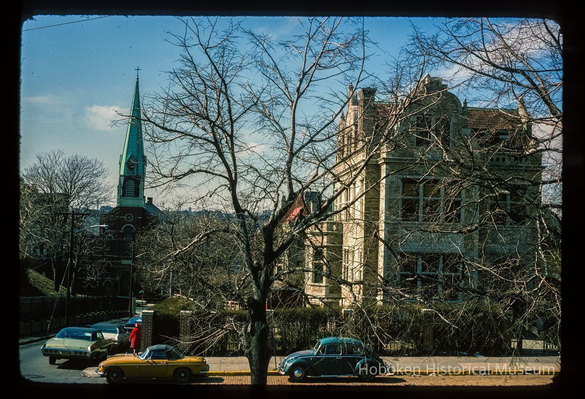 Color slide of eye-level view from the NE corner of Castle Point & 8th looking W picture number 1