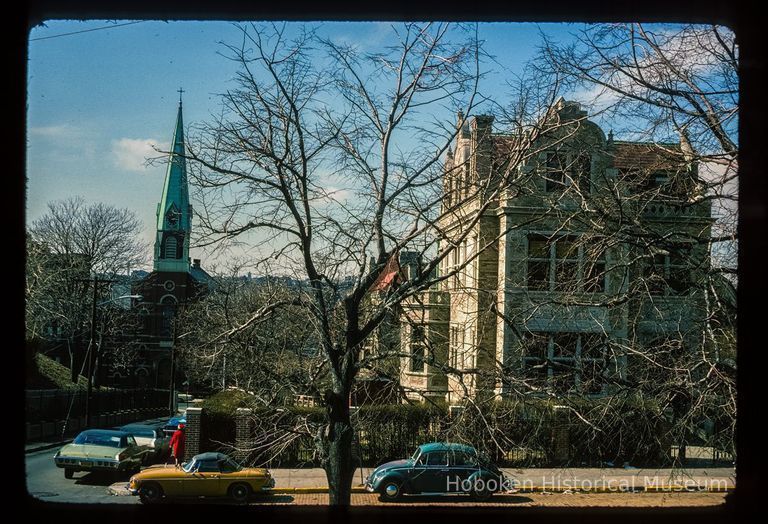 Color slide of eye-level view from the NE corner of Castle Point & 8th looking W picture number 1