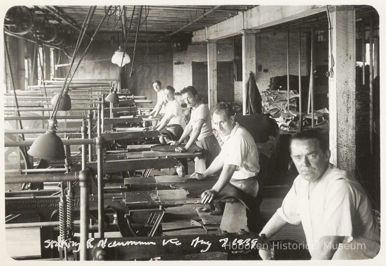 B+W photo of R. Neumann & Co. staking department, Hoboken, August 7, 1939. picture number 1