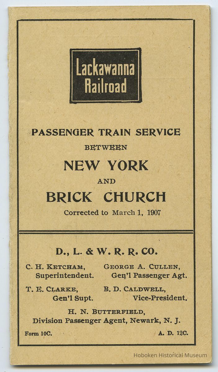 pg [1[ front cover: Between New York and Brick Church