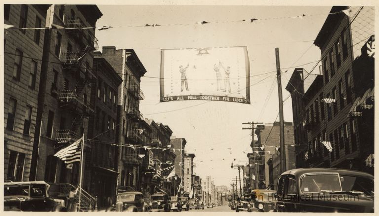 Digital image of B+W photograph of Monroe Street looking north from Fifth Street, Hoboken, no date, ca. 1942-1945. picture number 1