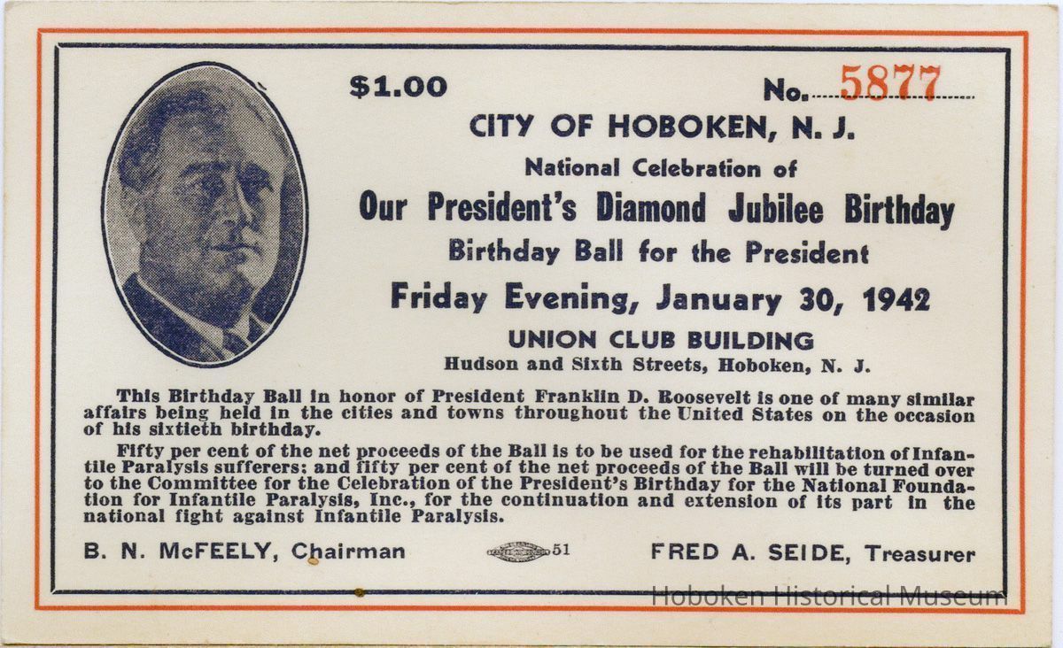 1942 ticket,  Sixtieth birthday, Diamond Jubilee