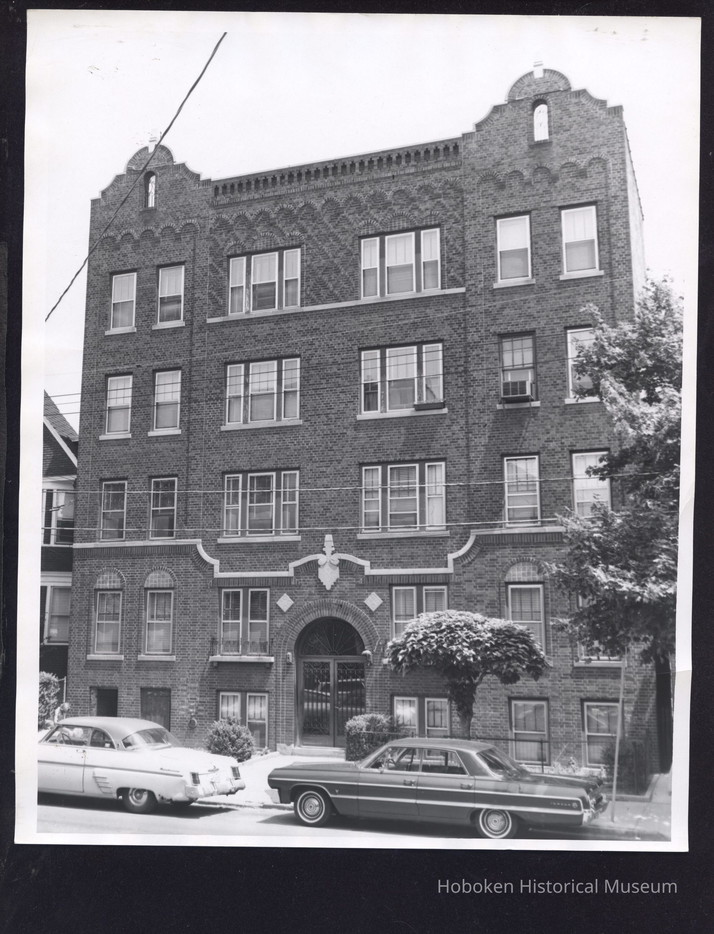 B&W photo of apartment building at 54 Stegman Street, Jersey City. picture number 1