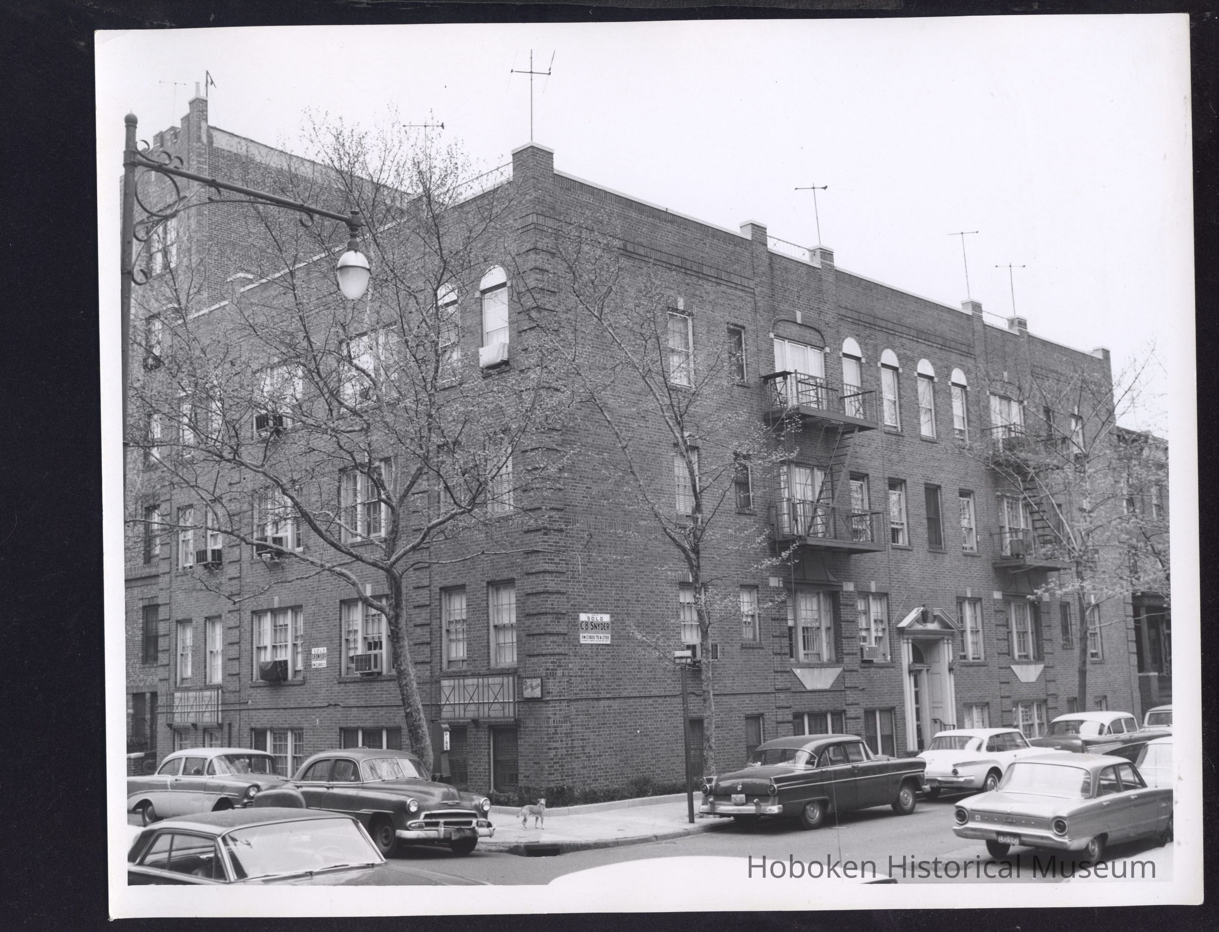 B&W photo of apartment building at 1 Britton Street, Jersey City. picture number 1
