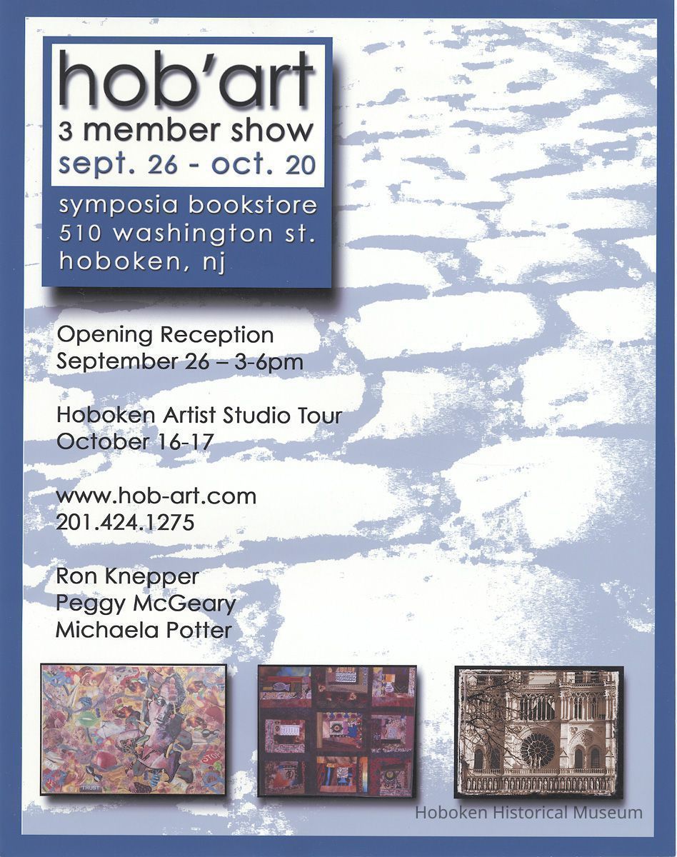 Poster: Hob'Art 3 Member Show, Symposia Bookstore, Hoboken, 2004. picture number 1