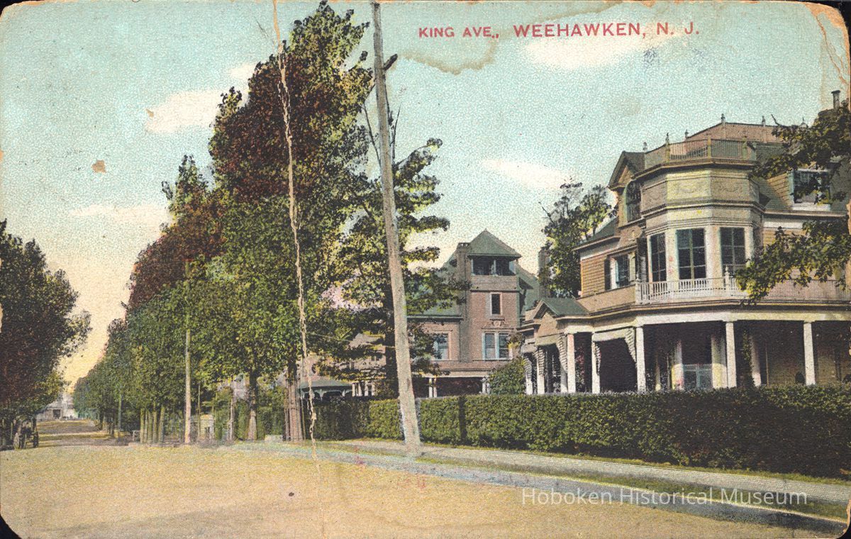 Postcard: King Avenue, Weehawken, NJ picture number 1