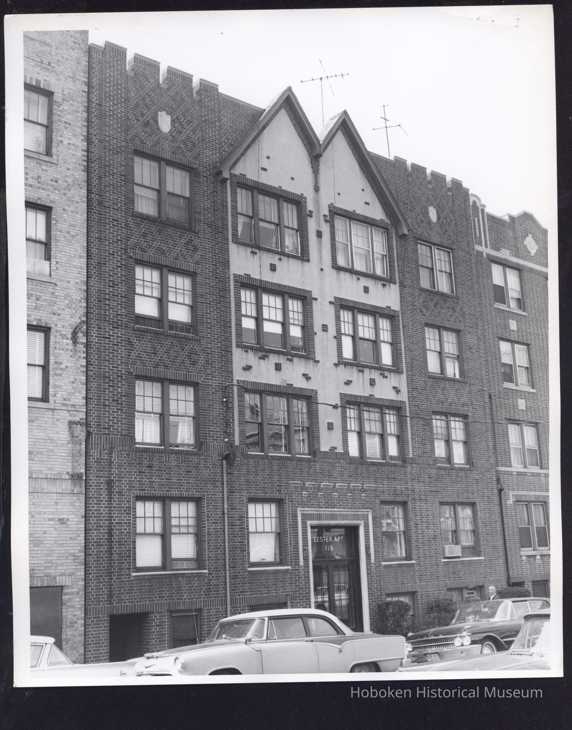 B&W photo of apartment building at 115 Van Wagenen Avenue, Jersey City. picture number 1