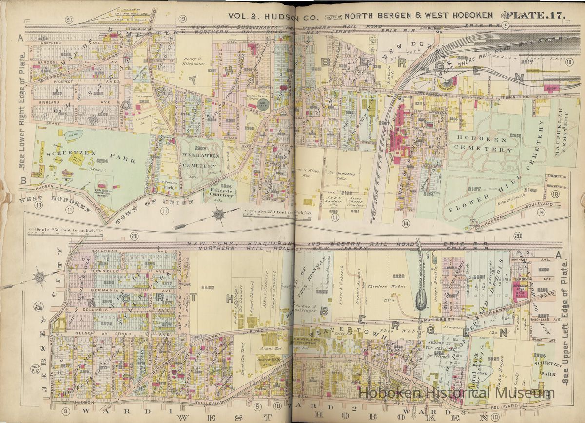 Hopkins 1909 plate 17, full map, slight enhancement
