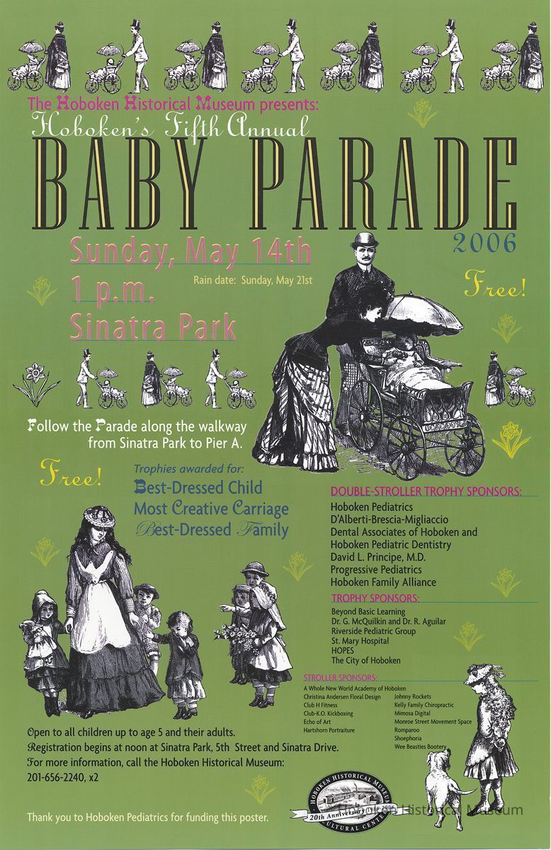 Poster for Fifth Annual Hoboken Baby Parade, HHM, Hoboken, May 14, 2006. picture number 1