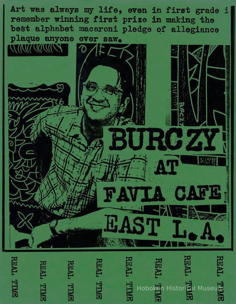 Digital image of handbill: Burczy at Favia Cafe, East L.A., [Hoboken], no date [1993]. picture number 1