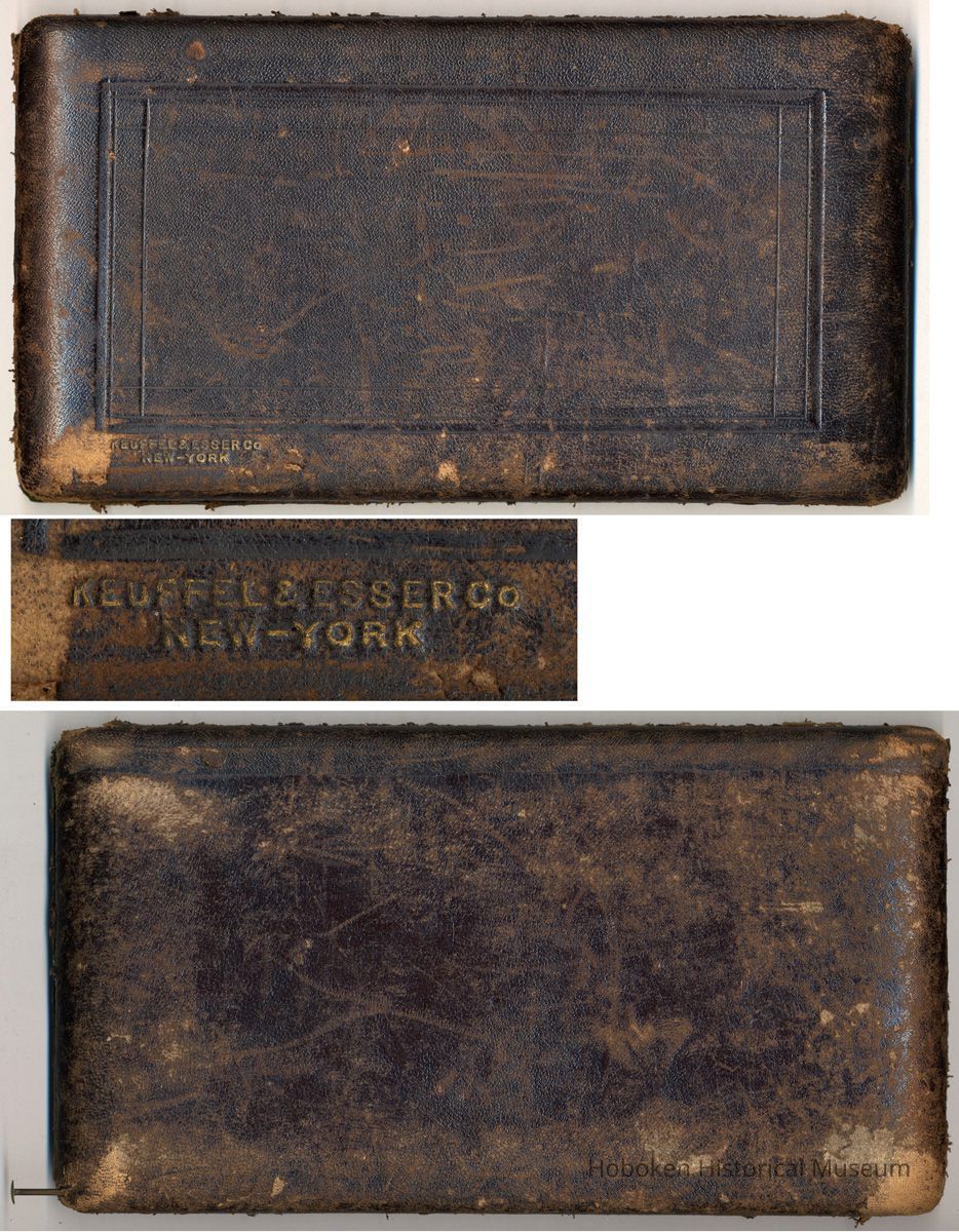 top and bottom of case with detail of K&E top mark, lower left corner