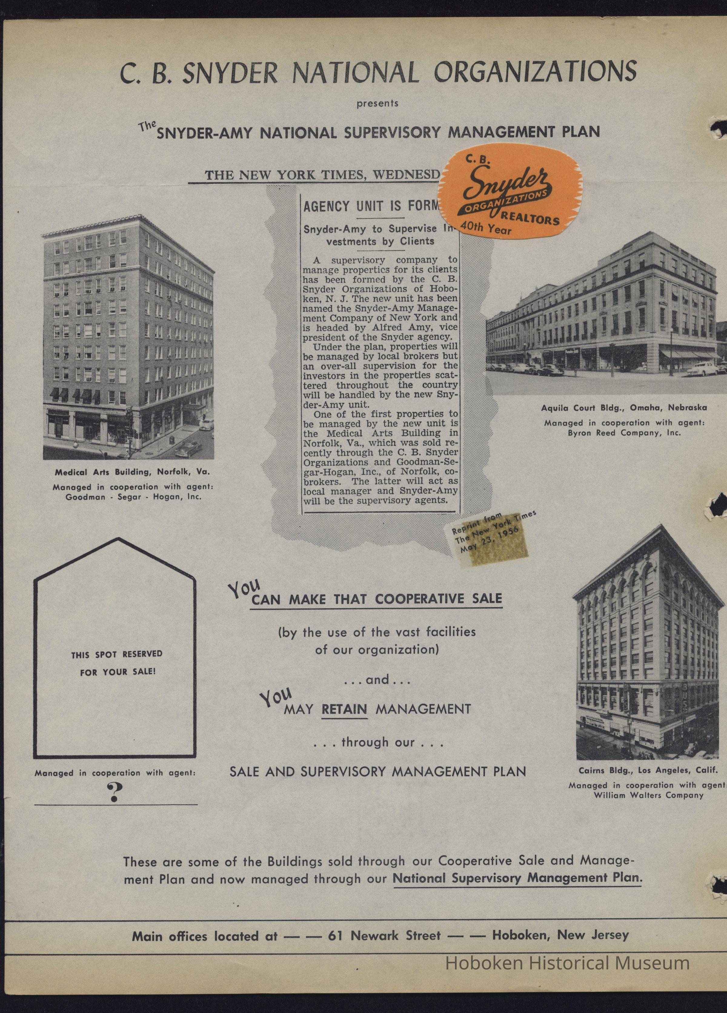 Advertising flier for supervisory real estate management services. picture number 1