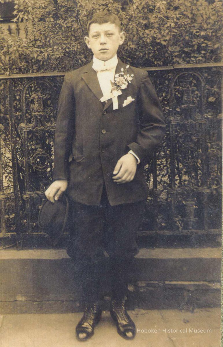 Sepia-tone copy photo of George Kirchgessner, ca. 10-12 years old, Hoboken, no date, ca. 1930. picture number 1