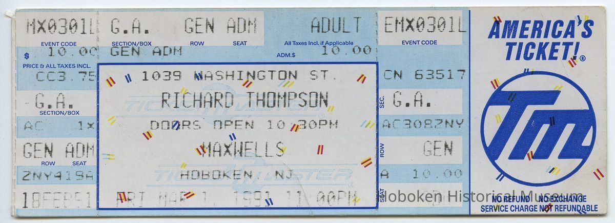 1: Richard Thompson, Friday, March 1, 1991