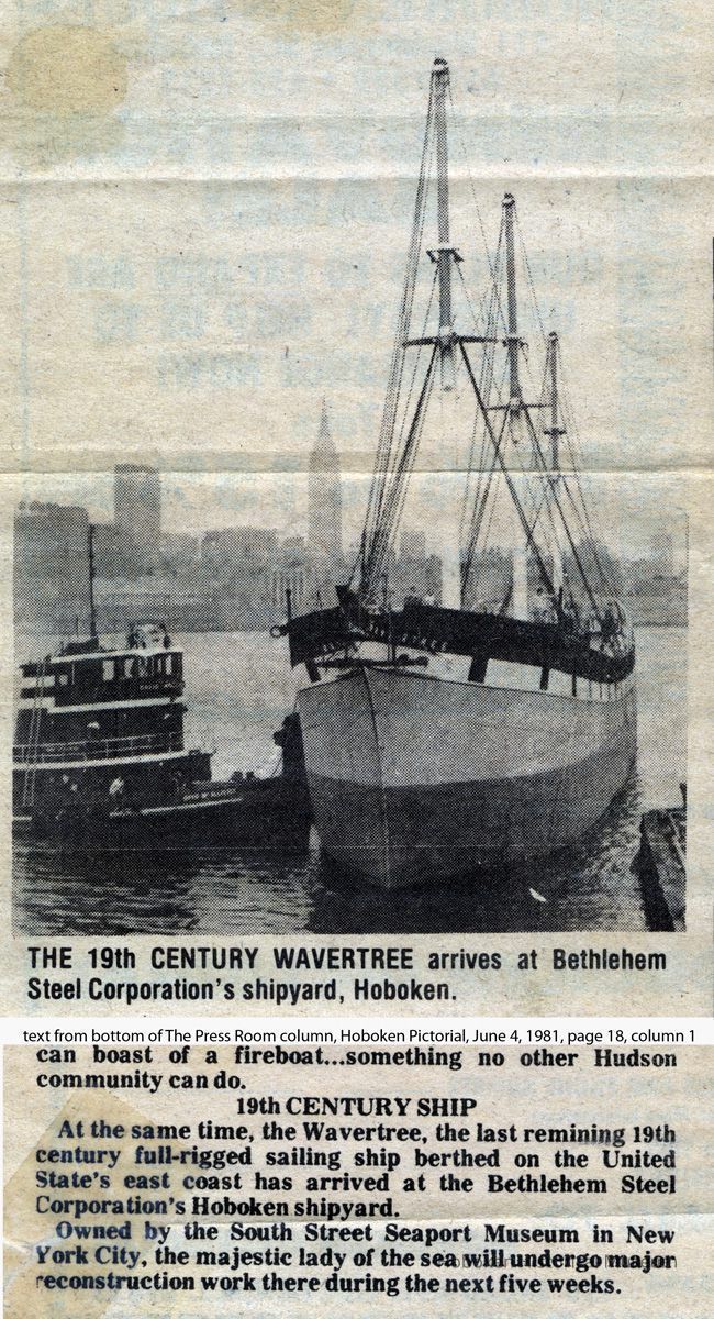 detail of captioned Wavertree photo & column text from bottom