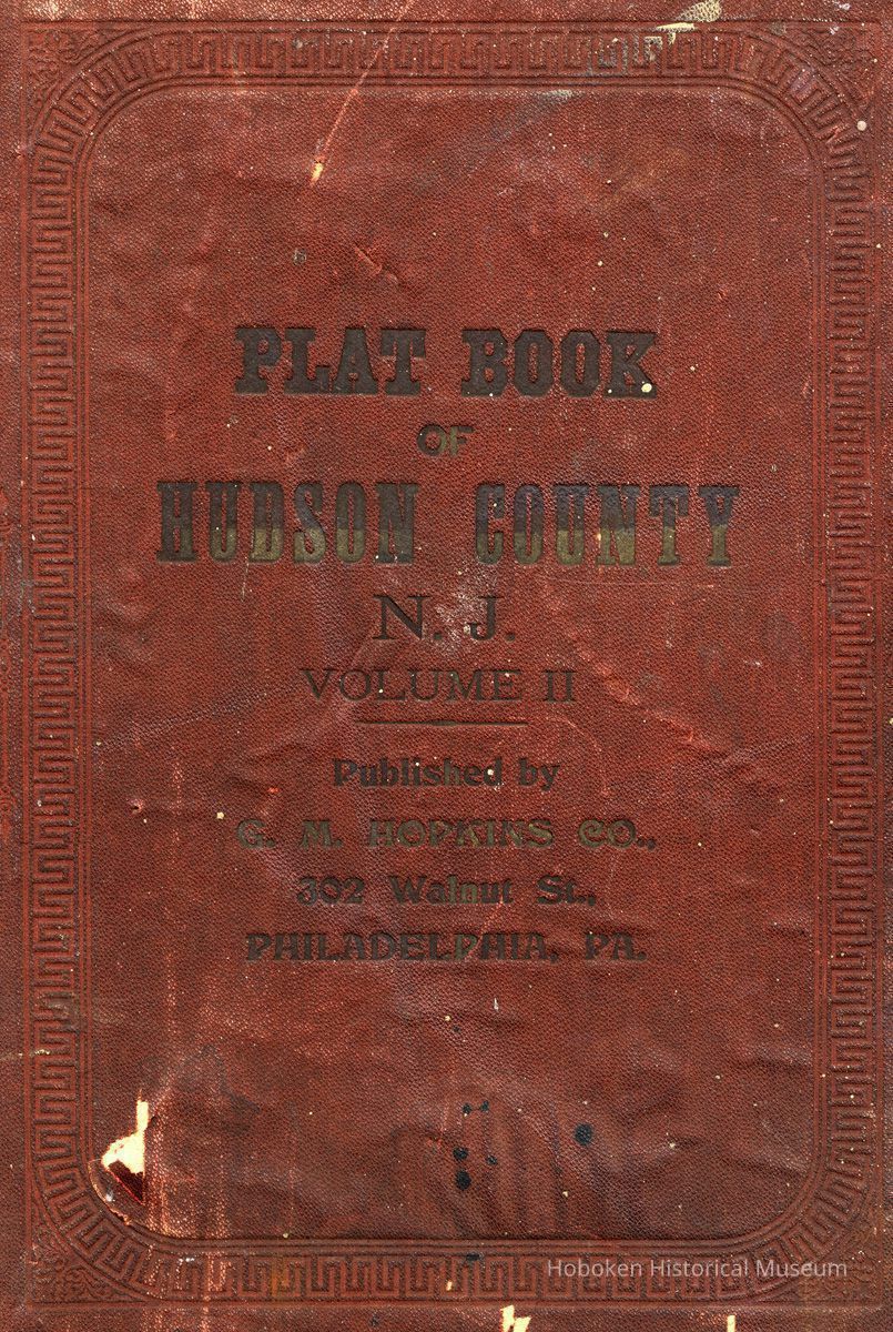 Hopkins Atlas 1909, detail front cover (Plat Book of Hudson County)