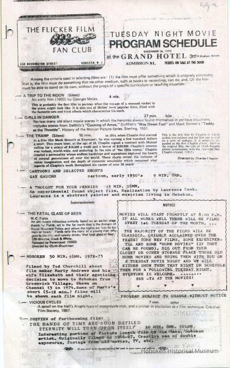 1. December 16, 1975 at Grand Hotel