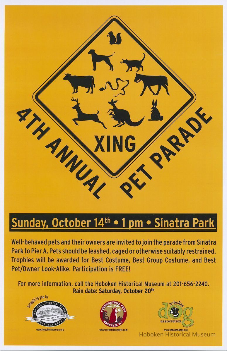 Poster: 4th Annual Pet Parade. Sinatra Park, (Hoboken.) October 14, 2007. picture number 1