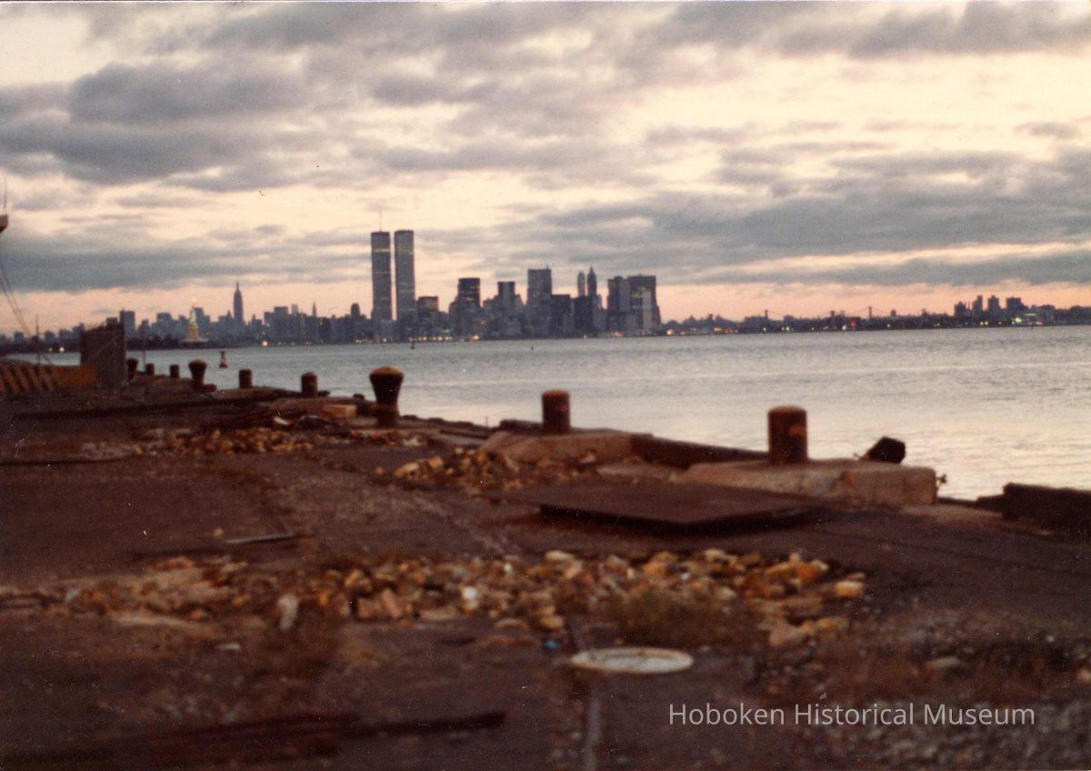 Digital scan of color photo of lower Manhattan from the southeast, no date, circa 1970-1980. picture number 1