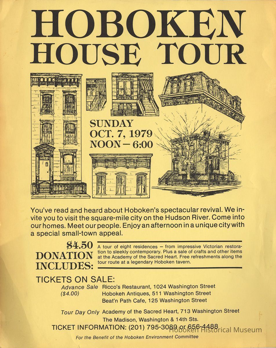 Poster for Hoboken House Tour, Sunday, October 7, 1979. picture number 1