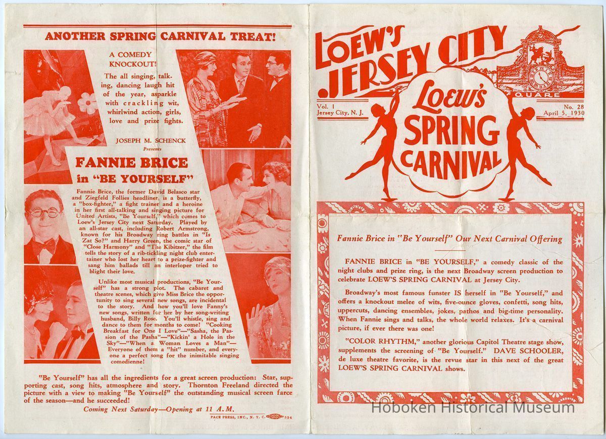1: Loew's Jersey City Newsette, V.1, No.30, Apr. 5, 1930, pp. [1] + [4]