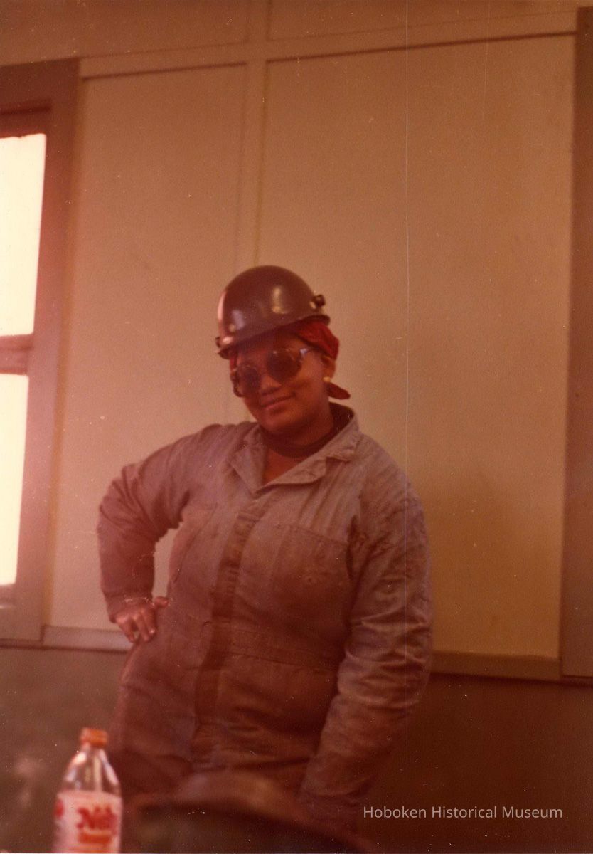 Digital scan of color photo of Bethlehem Steel Hoboken Shipyard, Hoboken, no date, circa 1970-1980. picture number 1