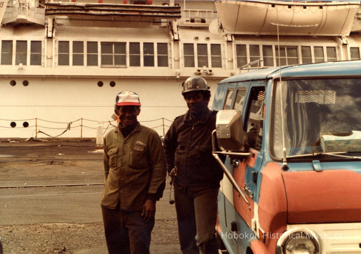 Digital scan of color photo of Bethlehem Steel Hoboken Shipyard, Hoboken, no date, circa 1970-1980. picture number 1