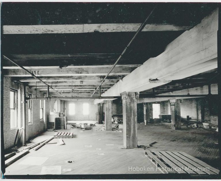 B+W photo of buildings, interiors and exteriors, of the Bethlehem Steel Shipyard, Hoboken Division, no date (ca 1990.) picture number 1