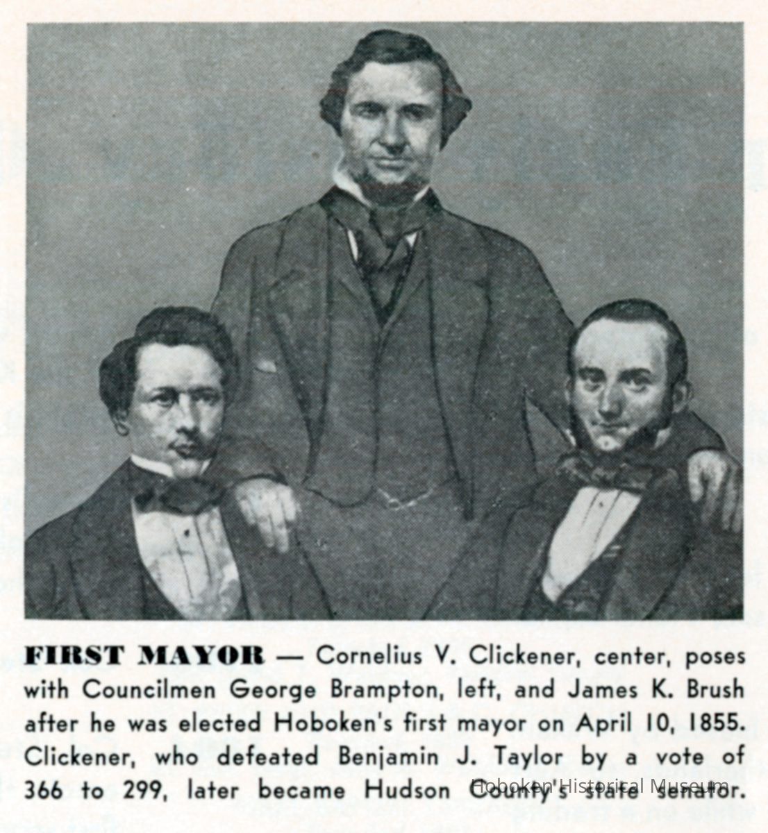 Reference image: First Mayor of Hoboken, Cornelius V. Clickener, Hoboken, April 10,1855. picture number 1