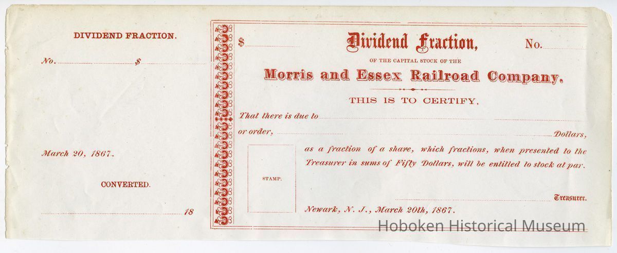 certificate with record stub