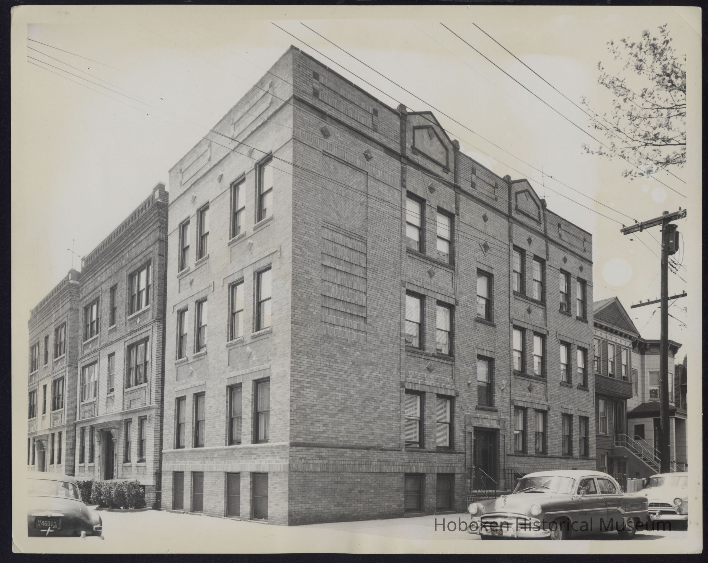 B&W photo of apartment building at 17 Vroom Street, Jersey City. picture number 1