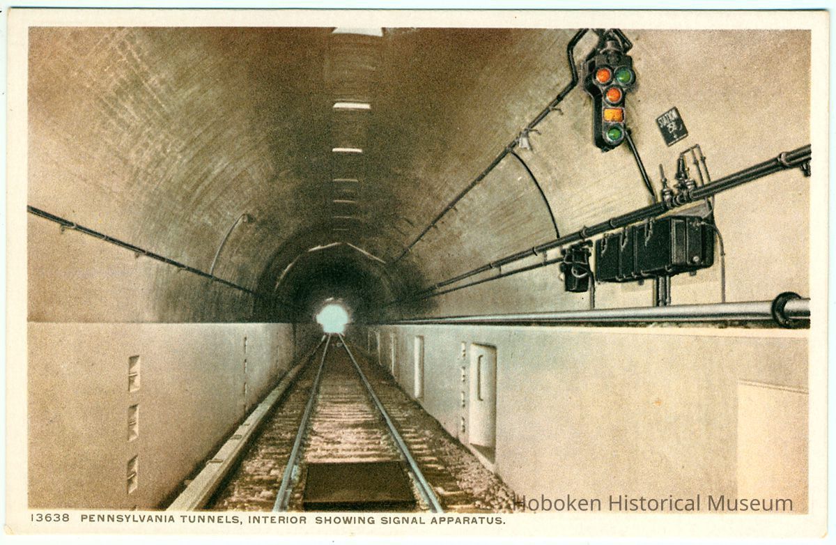 Digital image of postcard of Pennsylvania Tunnels Interior Showing Signal Apparatus. No date, ca. 1910. picture number 1