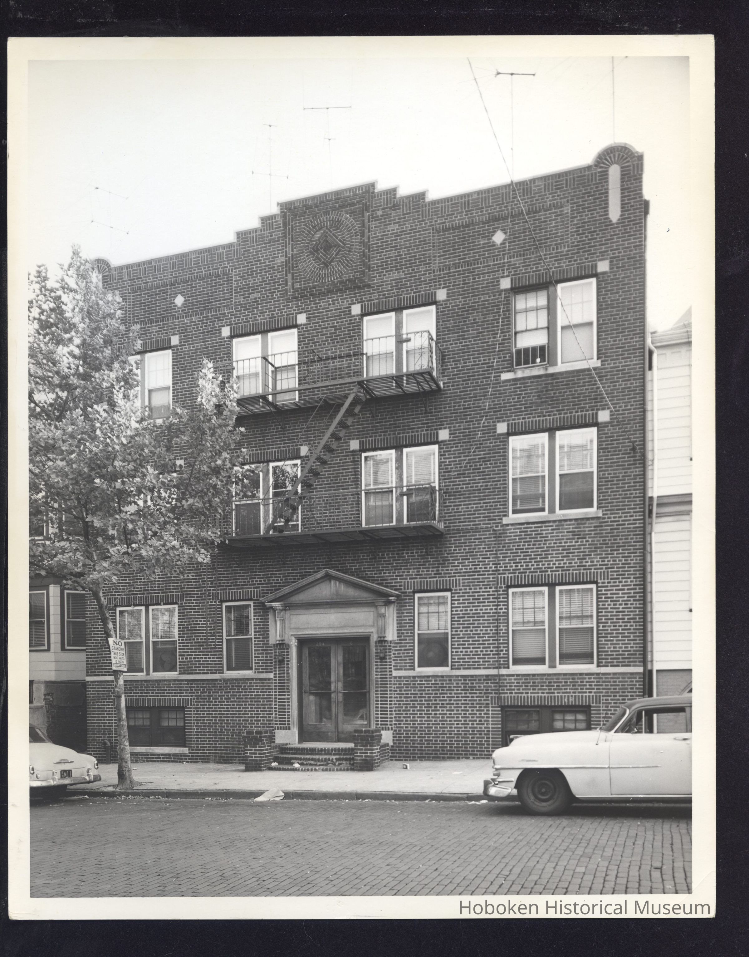 B&W photo of apartment building at 294-296 14th Avenue, Newark. picture number 1