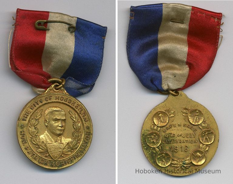 Medal: The City of Hoboken. Patrick R. Griffin, Mayor; both sides